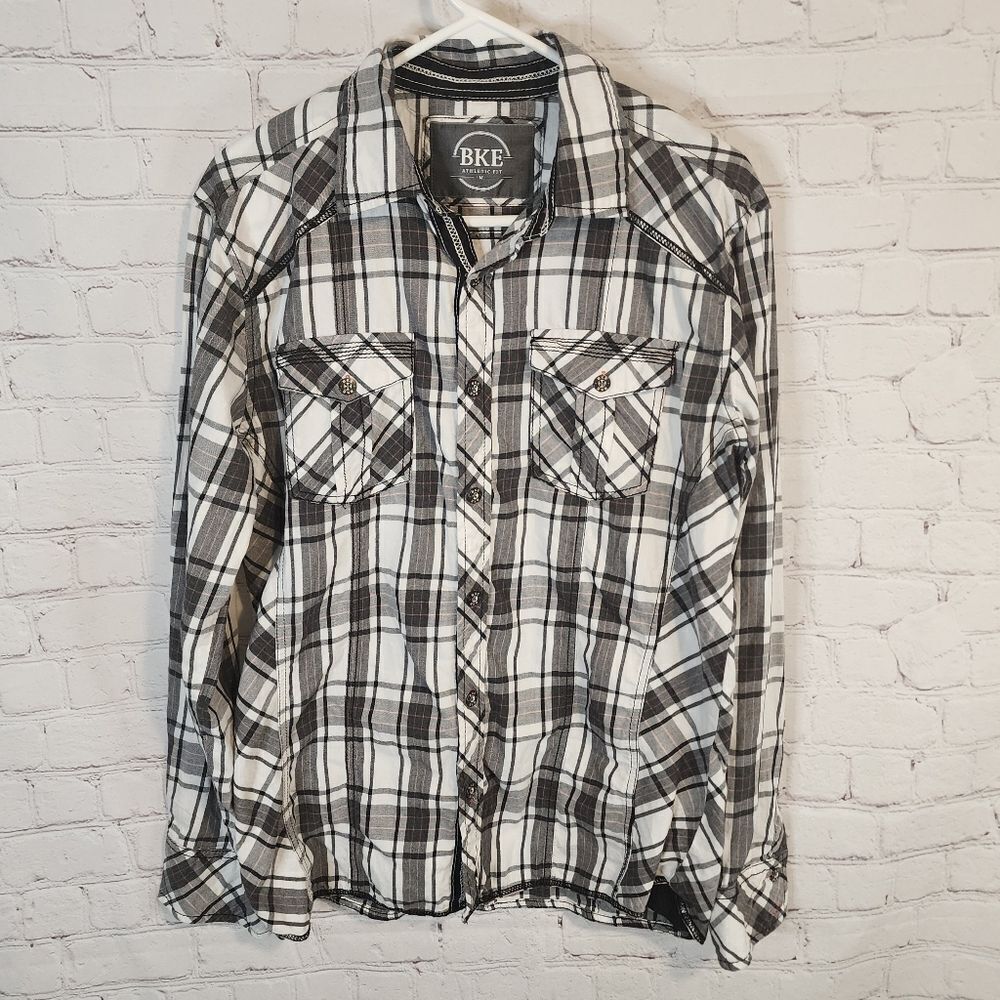 Men's BKE "Athletic Fit" longsleeve button-down shirt, size Medium